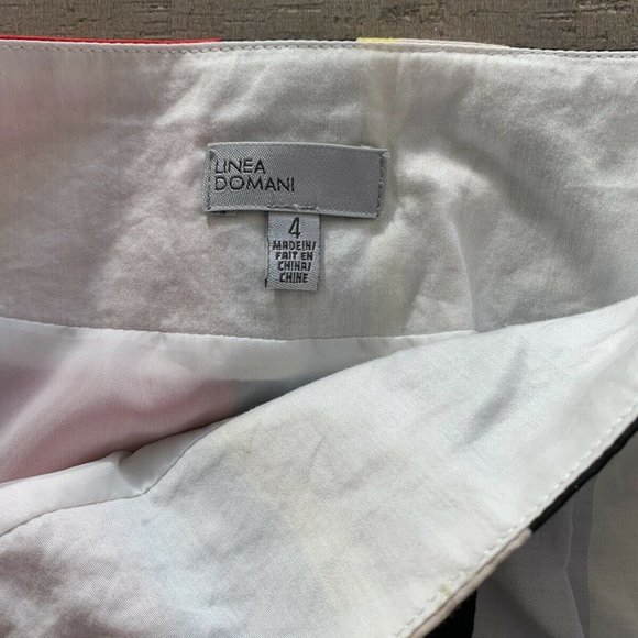 Linea Domani A Line Skirt Color Block Colorful 4 - Picture 6 of 12